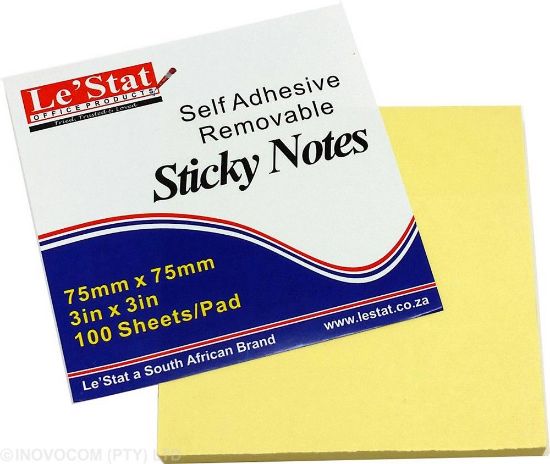 Picture of Le'Stat 654 75X75 Post-It Yellow